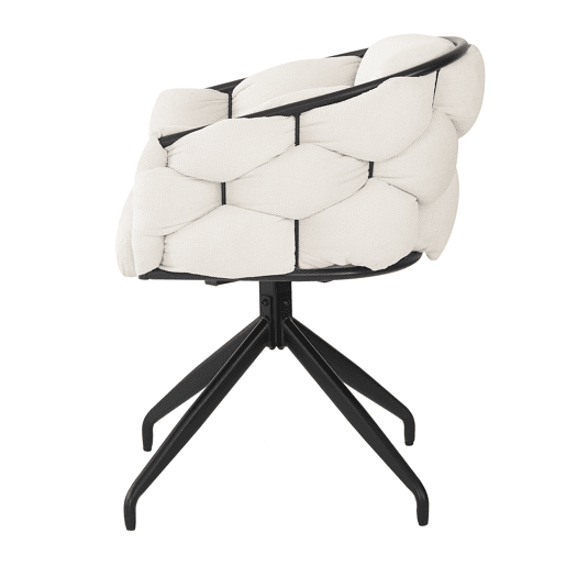 Conjunto de 2 cadeiras giratórias em veludo - Estilo moderno - Bege