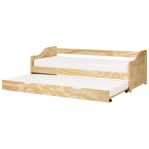 Cama gavetão Pinho LUNERAY 90 x 200 cm Castanho claro