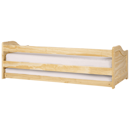 Cama gavetão Pinho LUNERAY 90 x 200 cm Castanho claro