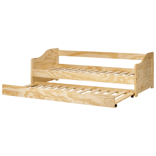 Cama gavetão Pinho LUNERAY 90 x 200 cm Castanho claro