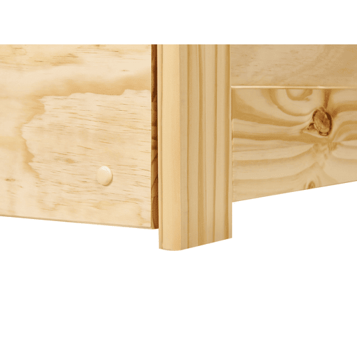 Cama gavetão Pinho LUNERAY 90 x 200 cm Castanho claro