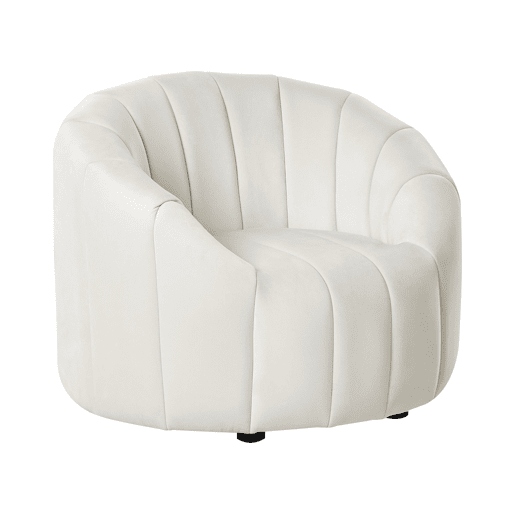 Conjunto de sala de estar MALUNG Veludo Branco creme 6 lugares