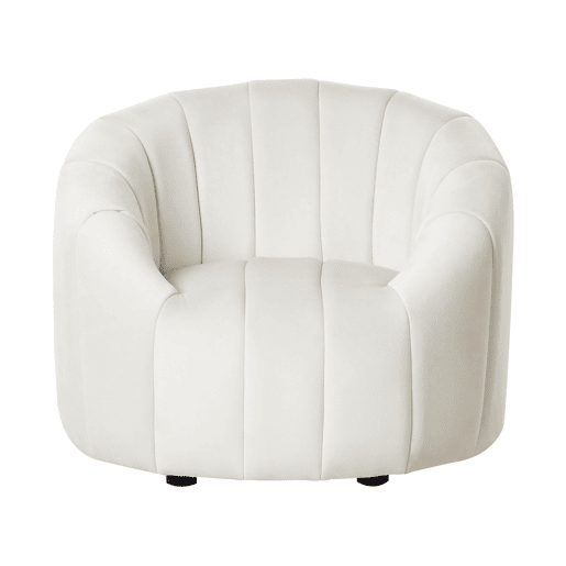Conjunto de sala de estar MALUNG Veludo Branco creme 6 lugares