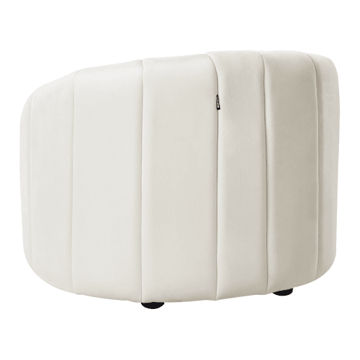 Conjunto de sala de estar MALUNG Veludo Branco creme 6 lugares