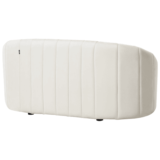 Conjunto de sala de estar MALUNG Veludo Branco creme 6 lugares
