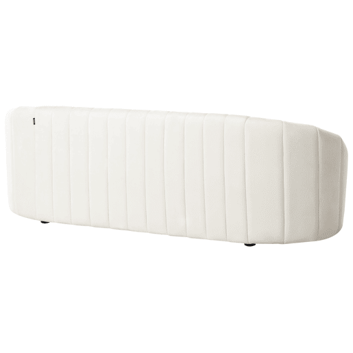 Conjunto de sala de estar MALUNG Veludo Branco creme 6 lugares
