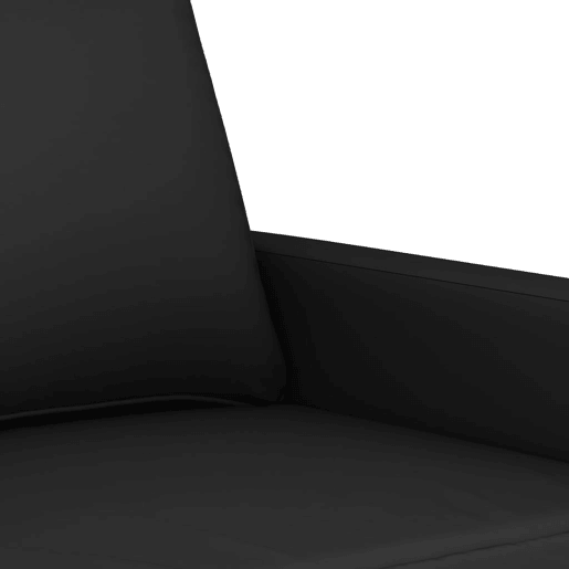 Sofá de 3 lugares - Sofá fixo 180 cm veludo preto
