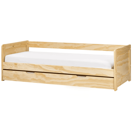 Cama gavetão Pinho GRAVELINES 90 x 200 cm Castanho claro