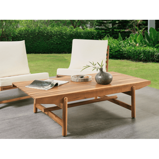 Mesa de centro de jardim GIAVENO 145 cm 79 cm Madeira de acácia Castanho