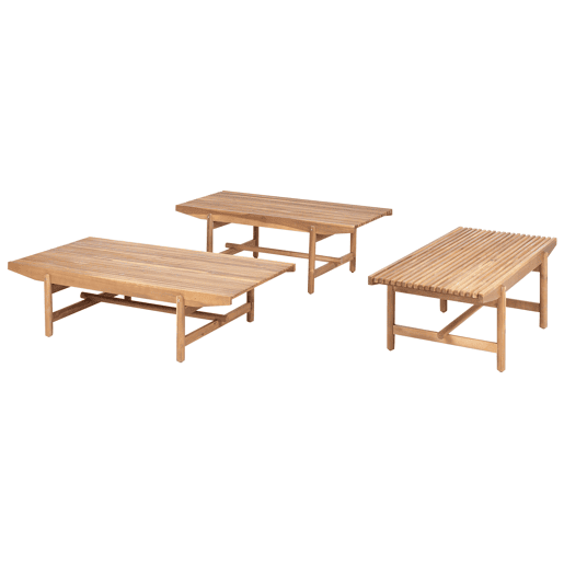Conjunto de jardim com mesa 2 lugares GIAVENO Madeira de acácia Branco creme
