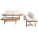 Beliani Conjunto de jardín GIAVENO Beliani Conjunto de jardín GIAVENO Blanco/ Madera