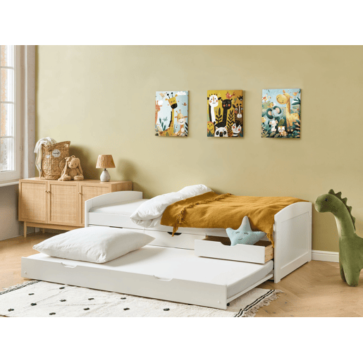 Cama gavetão Pinho PETIVILLE 90 x 200 cm Branco