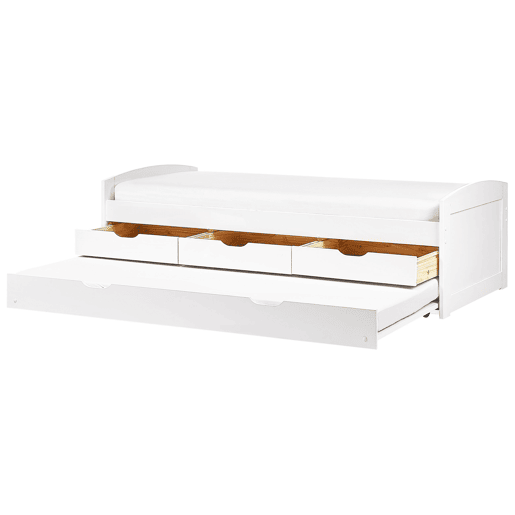 Cama gavetão Pinho PETIVILLE 90 x 200 cm Branco