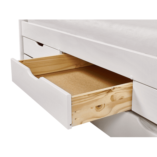 Cama gavetão Pinho PETIVILLE 90 x 200 cm Branco