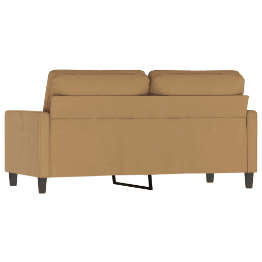 Sofá de 2 lugares - Sofá fixo veludo 140 cm castanho