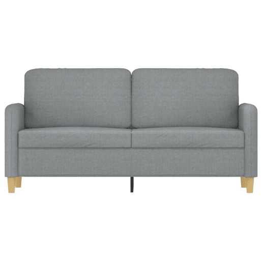 Sofá de 2 lugares - Sofá fixo em tecido 140 cm cinzento-claro Sofá de 2 lugares - Sofá fixo em tecido 140 cm cinzento-claro