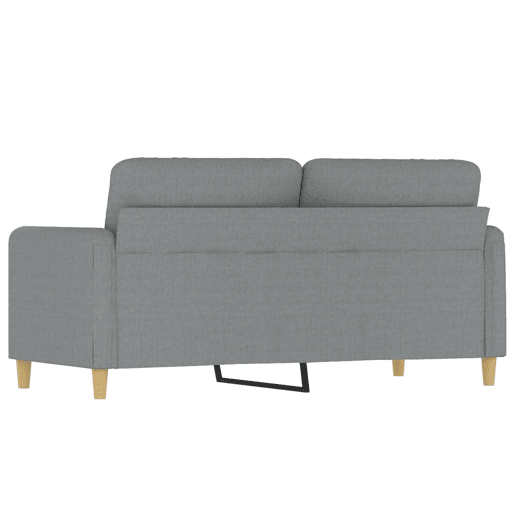 Sofá de 2 lugares - Sofá fixo em tecido 140 cm cinzento-claro Sofá de 2 lugares - Sofá fixo em tecido 140 cm cinzento-claro