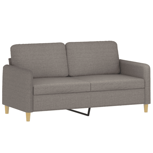 Sofá de 2 lugares - Sofá fixo tecido 140 cm cinzento-acastanhado Sofá de 2 lugares - Sofá fixo tecido 140 cm cinzento-acastanhado