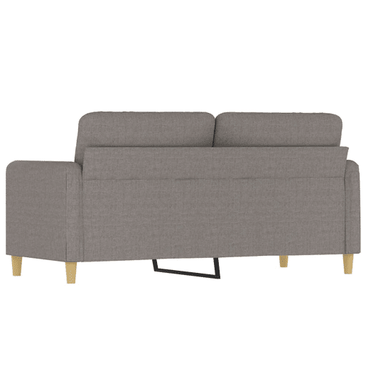 Sofá de 2 lugares - Sofá fixo tecido 140 cm cinzento-acastanhado Sofá de 2 lugares - Sofá fixo tecido 140 cm cinzento-acastanhado