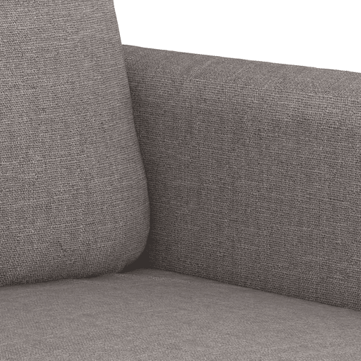Sofá de 2 lugares - Sofá fixo tecido 140 cm cinzento-acastanhado Sofá de 2 lugares - Sofá fixo tecido 140 cm cinzento-acastanhado