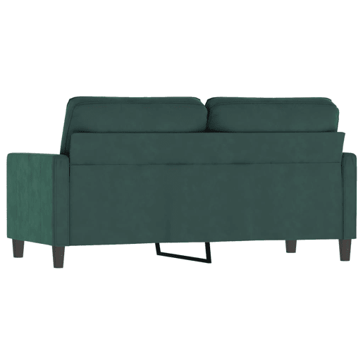 Sofá de 2 lugares - Sofá fixo 140 cm veludo verde-escuro Sofá de 2 lugares - Sofá fixo 140 cm veludo verde-escuro