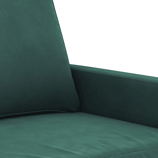Sofá de 2 lugares - Sofá fixo 140 cm veludo verde-escuro Sofá de 2 lugares - Sofá fixo 140 cm veludo verde-escuro