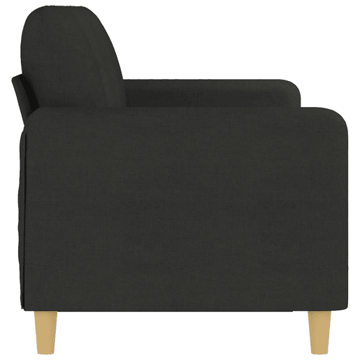 Sofá de 3 lugares - Sofá fixo tecido 180 cm preto Sofá de 3 lugares - Sofá fixo tecido 180 cm preto