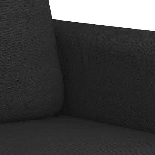 Sofá de 3 lugares - Sofá fixo tecido 180 cm preto Sofá de 3 lugares - Sofá fixo tecido 180 cm preto