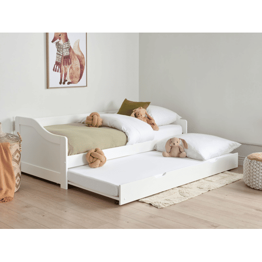 Cama gavetão Pinho LUNERAY 90 x 200 cm Branco