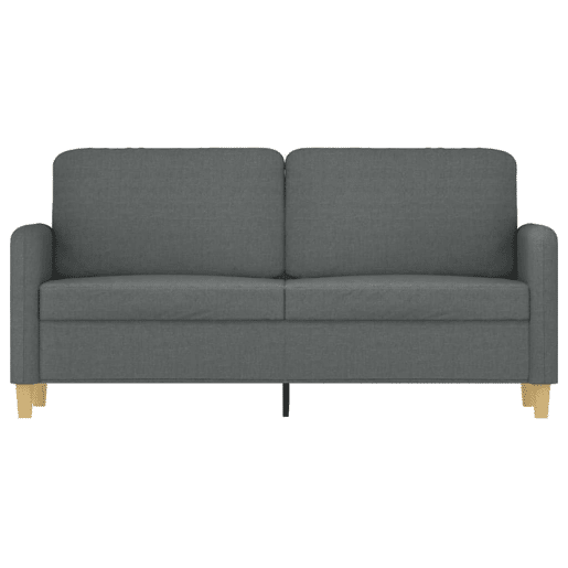 Sofá de 2 lugares - Sofá fixo em tecido 140 cm cinzento-escuro Sofá de 2 lugares - Sofá fixo em tecido 140 cm cinzento-escuro