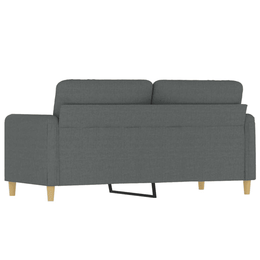 Sofá de 2 lugares - Sofá fixo em tecido 140 cm cinzento-escuro Sofá de 2 lugares - Sofá fixo em tecido 140 cm cinzento-escuro