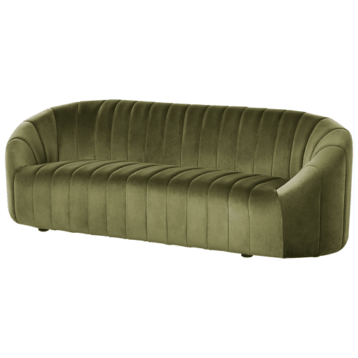 Conjunto de sala de estar MALUNG Veludo Verde escuro 6 lugares