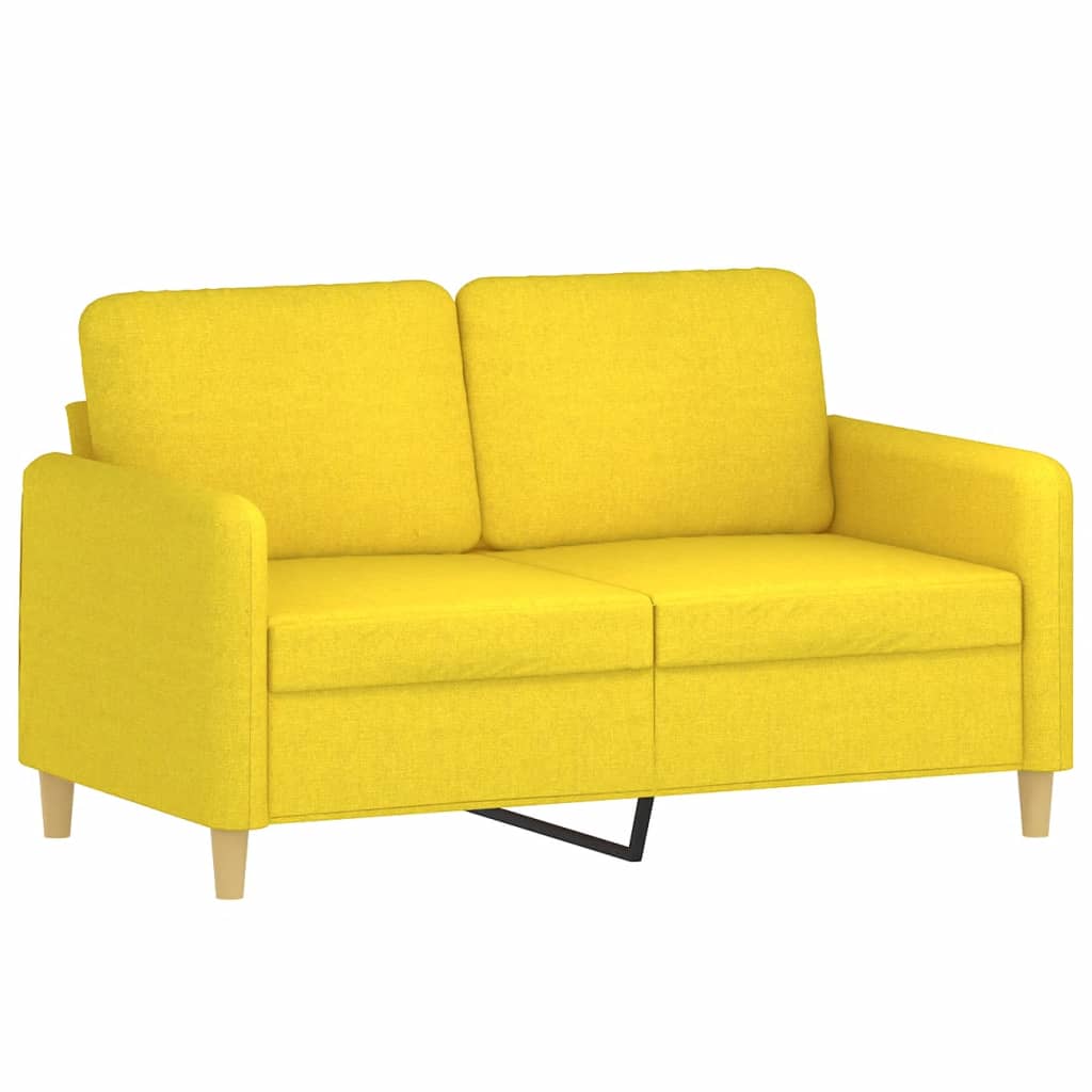 sofa de 2 plazas - sofa de salon - sofa moderno de tela amarillo claro 120 cm