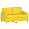 Sofá de 2 lugares - Sofá fixo 120 cm tecido amarelo-claro