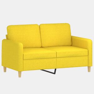 Sofá de 2 lugares - Sofá fixo 120 cm tecido amarelo-claro