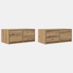 Móveis TV - Armários de TV 2 pcs 60x31x25,5 cm deriv. madeira carvalho artisiano