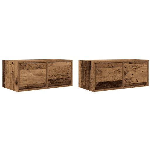 Móveis TV - Armários de TV 2 peças madeira velha 60x31x25,5cm madeira trabalhada