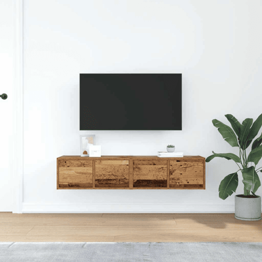 Móveis TV - Armários de TV 2 peças madeira velha 60x31x25,5cm madeira trabalhada