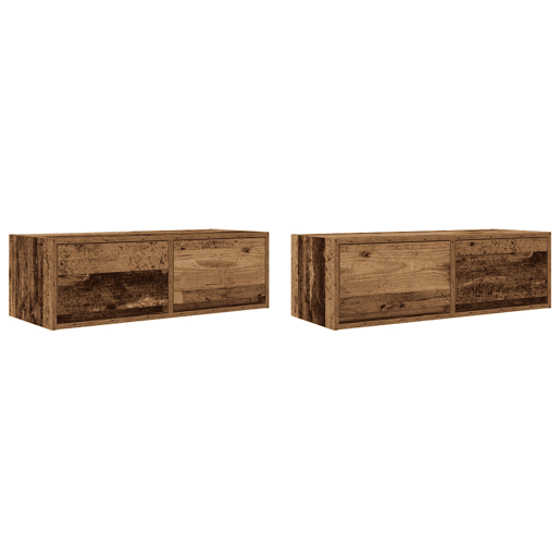 móveis de TV - Armários TV 2pcs 80x31x25,5cm deriv. madeira madeira velha