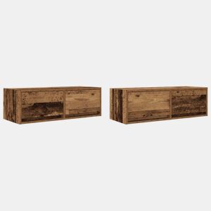 móveis de TV - Armários TV 2pcs 80x31x25,5cm deriv. madeira madeira velha