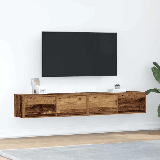 móveis de TV - Armários TV 2pcs 80x31x25,5cm deriv. madeira madeira velha