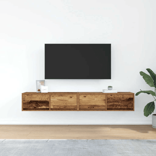móveis de TV - Armários TV 2pcs 80x31x25,5cm deriv. madeira madeira velha