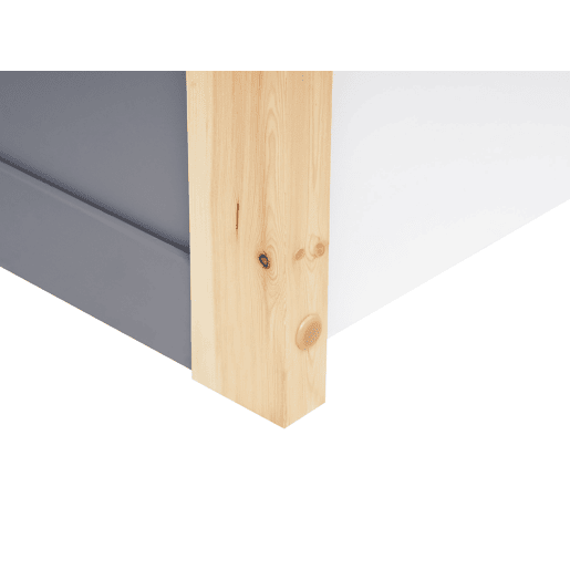 Cama infantil Casa Pinho ORGEVAL 90 x 200 cm com arrumação Cinzento