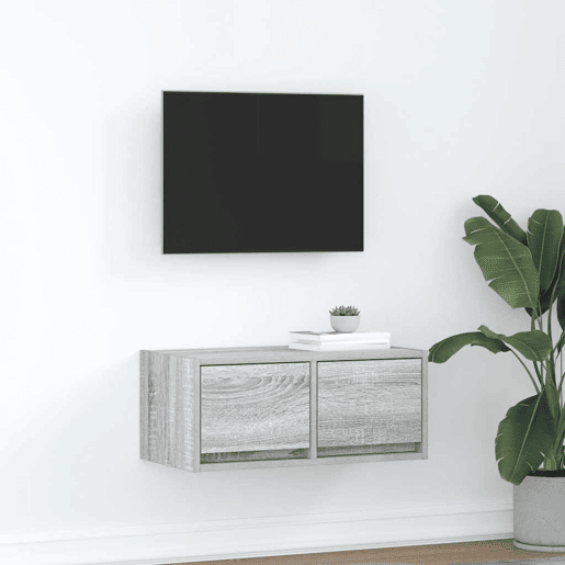 Móvel de TV - Modulo de TV - Armário de TV 60x31x25,5 cm derivados de madeira cinzento sonoma
