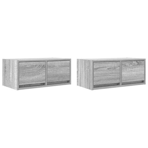 Móveis TV - Armários de TV 2 pcs 60x31x25,5 cm derivados madeira cinzento sonoma