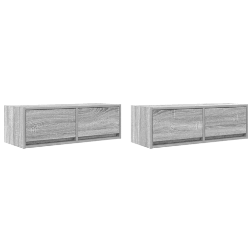 móveis de TV - Armários TV 2pcs 80x31x25,5cm deriv. madeira sonoma cinzento
