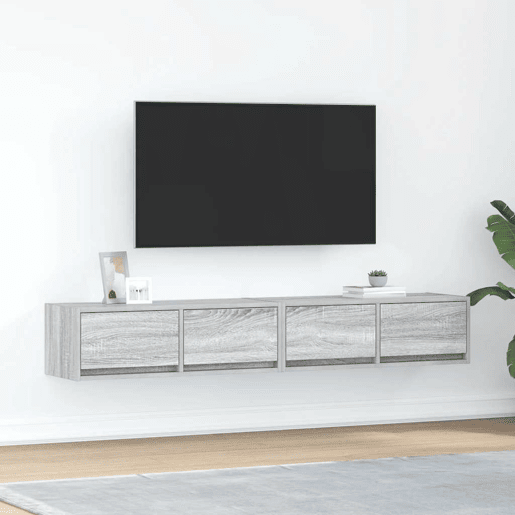 móveis de TV - Armários TV 2pcs 80x31x25,5cm deriv. madeira sonoma cinzento