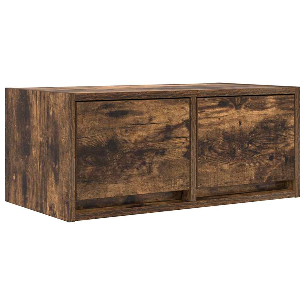 Mueble para tv - mueble tv - mesa de tv madera contrachapada roble ahumado 60x31x25,5 cm
