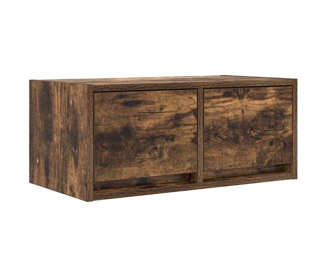 Mueble para tv - mueble tv - mesa de tv madera contrachapada roble ahumado 60x31x25,5 cm