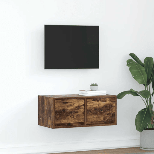 Móvel de TV - Modulo de TV - Armário de TV 60x31x25,5 cm derivados de madeira carvalho fumado
